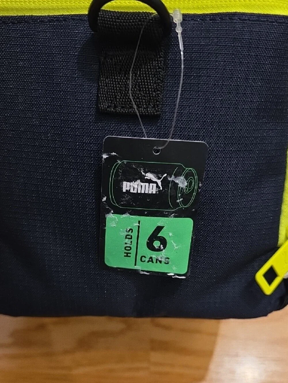 Puma Navy and Neon Yellow 6 Can Lunch Bag